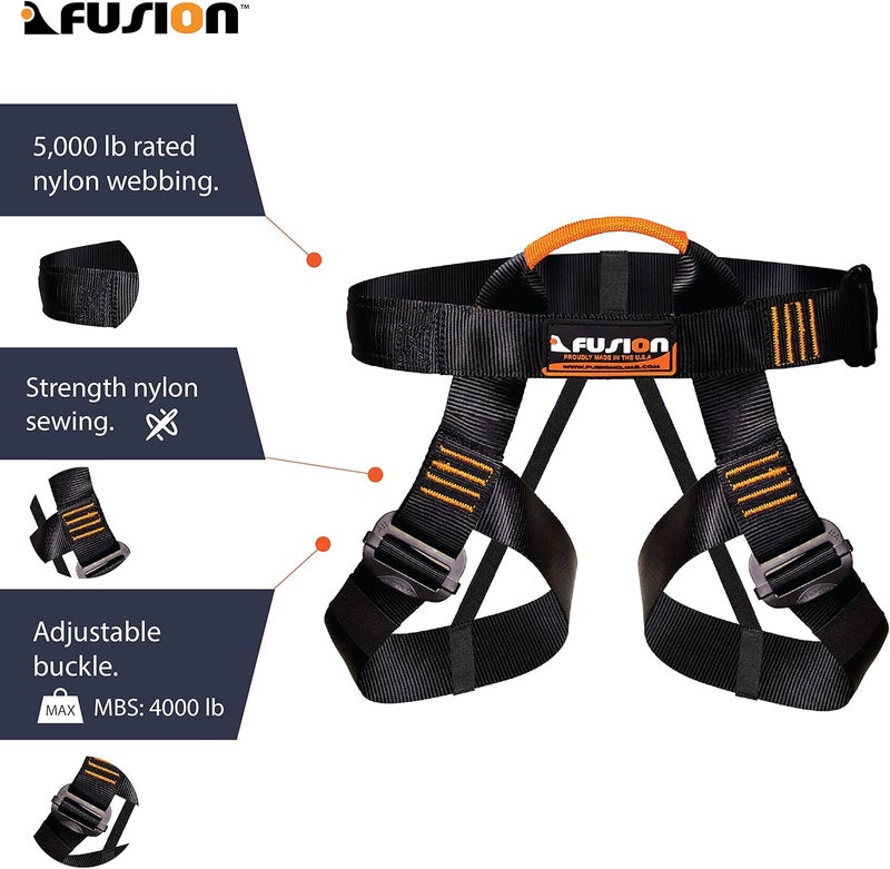 FUSION Climb Centaur Adjustable Half Body Climbing Harness, For Mountaineering, Rock Climbing, Rappelling, Safety Harness, Work Safety Belt, Fire Resucing, Caving, Climbing, Tree Climbing, Zipline - Image 3